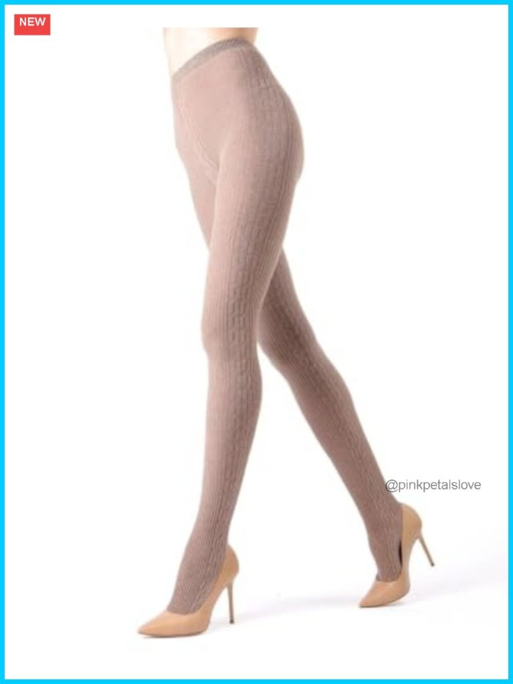 Cable Knit Sweater Tights Warm Opaque Winter Tights